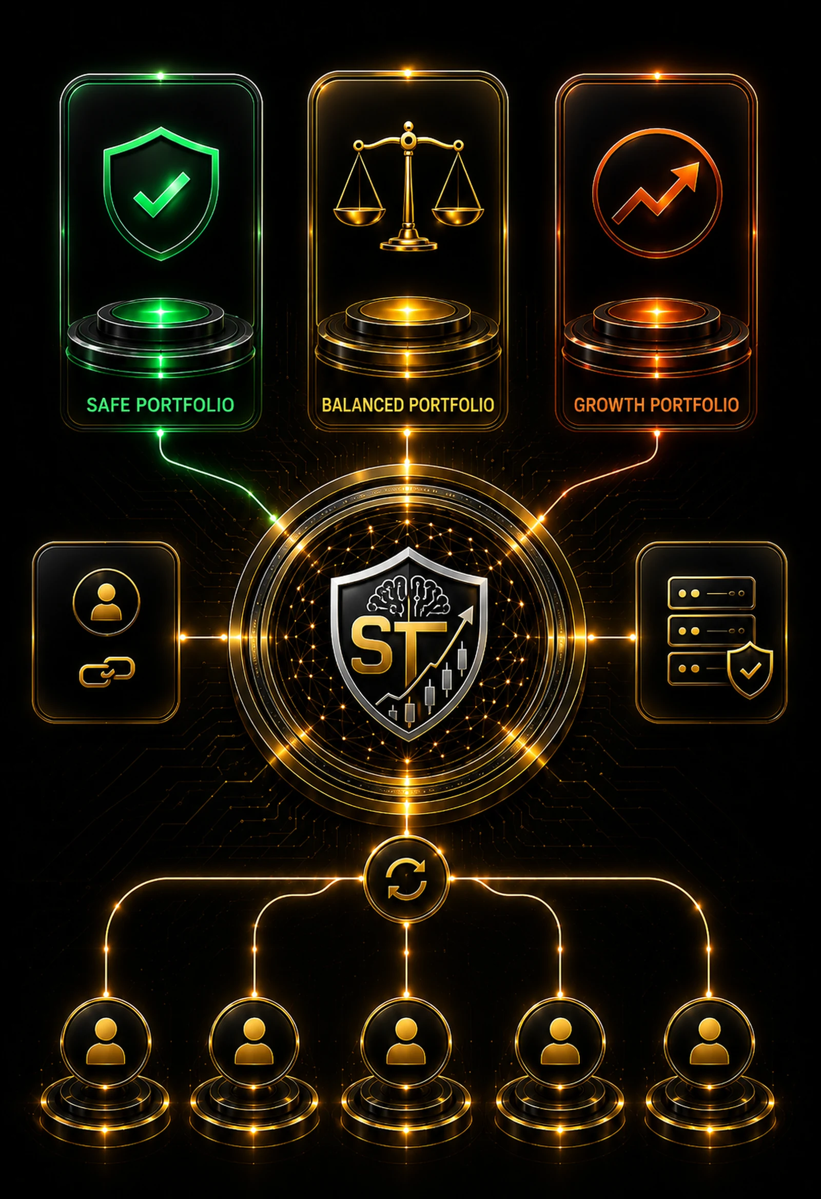 Smart Tradoo portfolio solutions connected to investor accounts